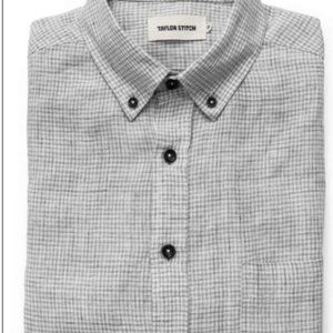 Linen Gingham Taylor Stitch The Jack shirt, 38